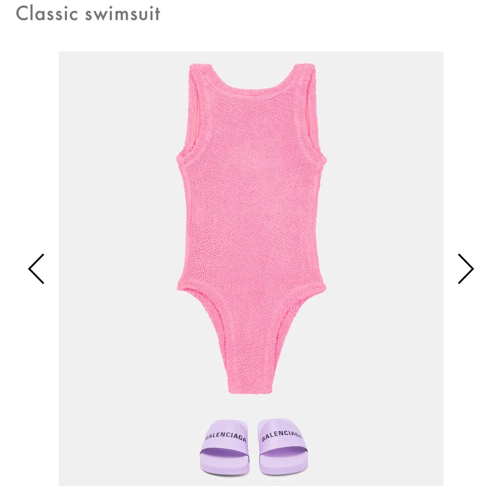 HUNZA G BABY PINK SWIMSUIT DARLING! Neon bubblegum 2-6 NO OFFERS SORRY